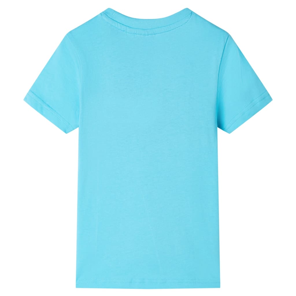 T-skjorte for barn med korte ermer aqua 92