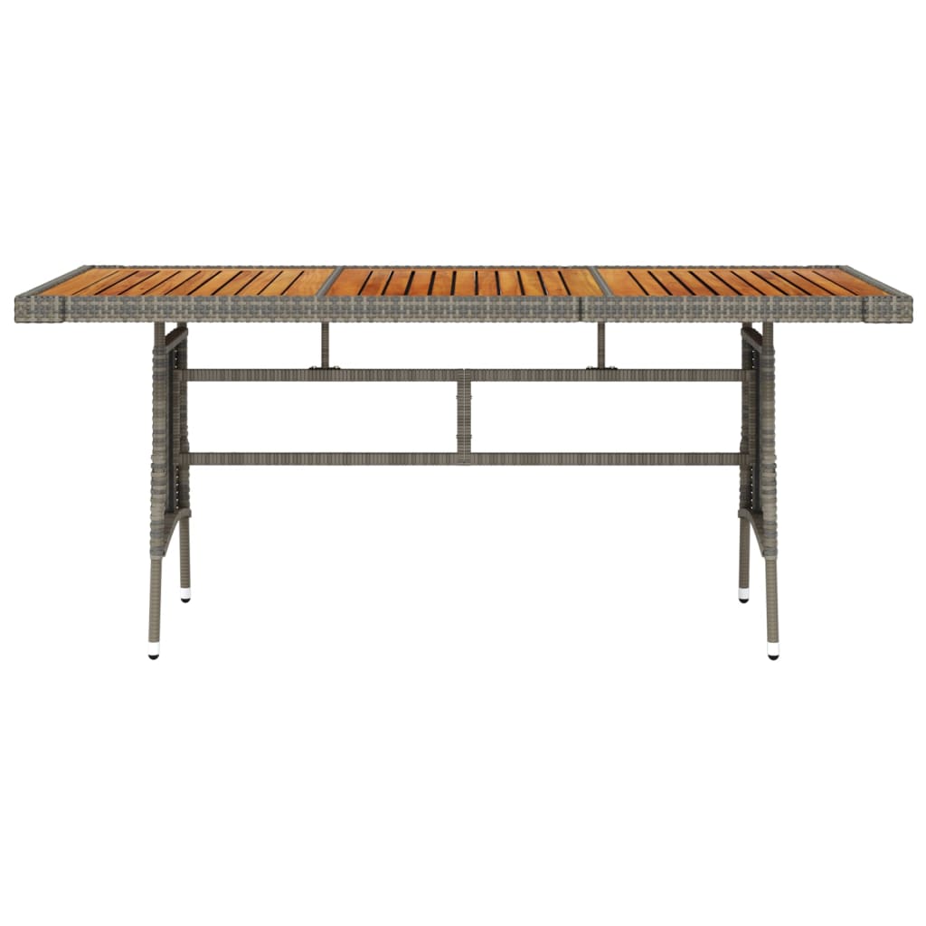 vidaXL Hagebord grå 160x70x72 cm polyrotting og heltre akasie