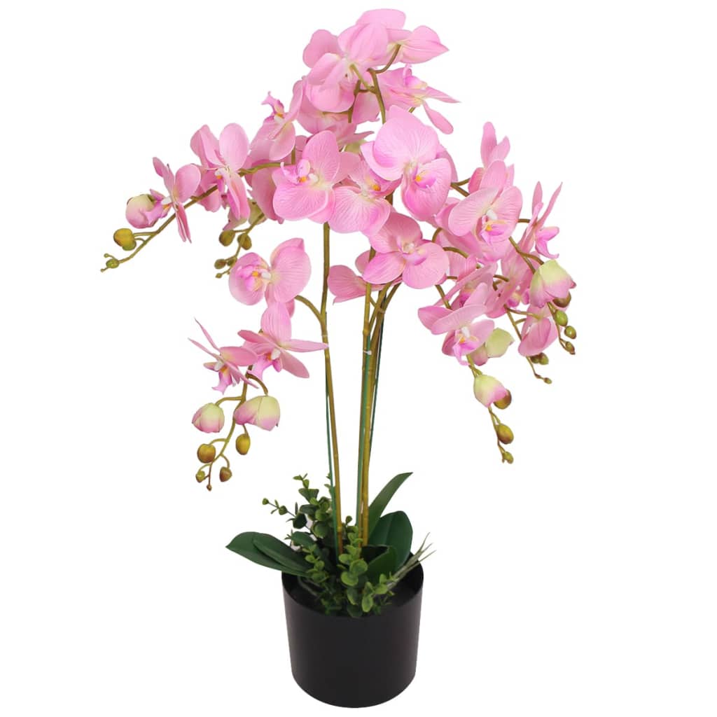 vidaXL Kunstig orkidè med potte 75 cm rosa