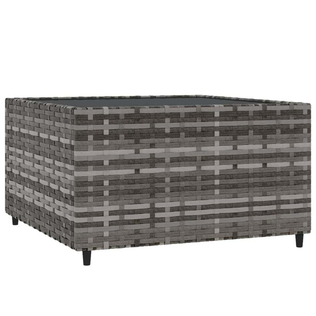 vidaXL Utendørs salongbord firkantet grå 50x50x30 cm polyrotting