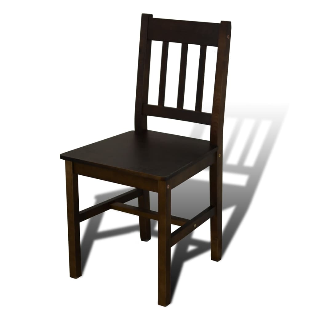 Spisebord med 4 stoler brun