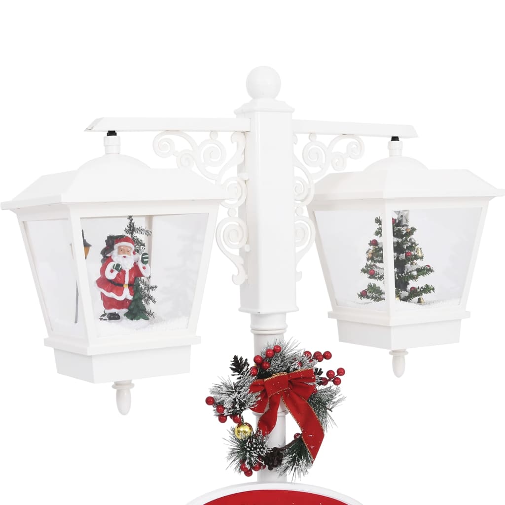 vidaXL Julegatelampe med julenisse hvit og rød 81x40x188 cm PVC