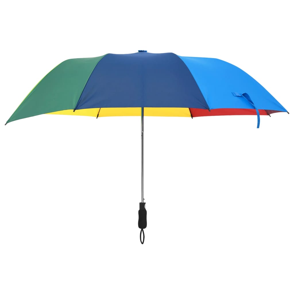 vidaXL Sammenleggbar paraply automatisk flerfarget 124 cm