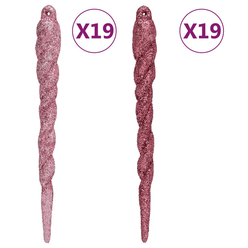 vidaXL Julekulesett 108 deler hvit/rosa