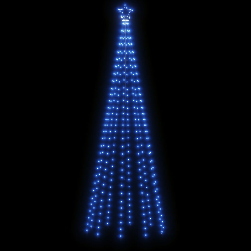 vidaXL Juletre med bakkeplugg 310 LED blå 300 cm