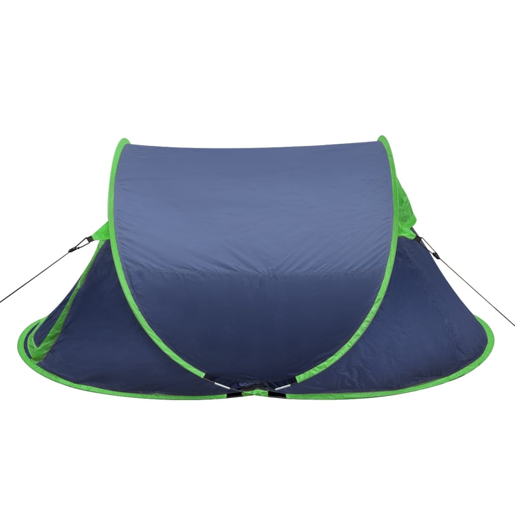 vidaXL Popup-campingtelt 2 personer marineblå/grønn