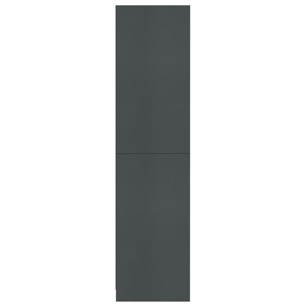 vidaXL Garderobeskap grå 100x50x200 cm sponplate