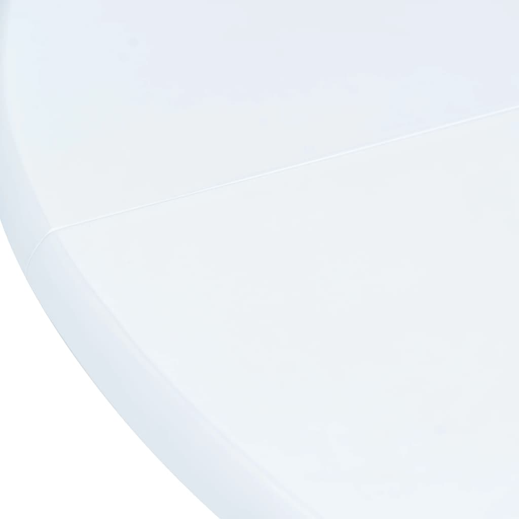 vidaXL Spisesett 5 deler heltre gummitre hvit