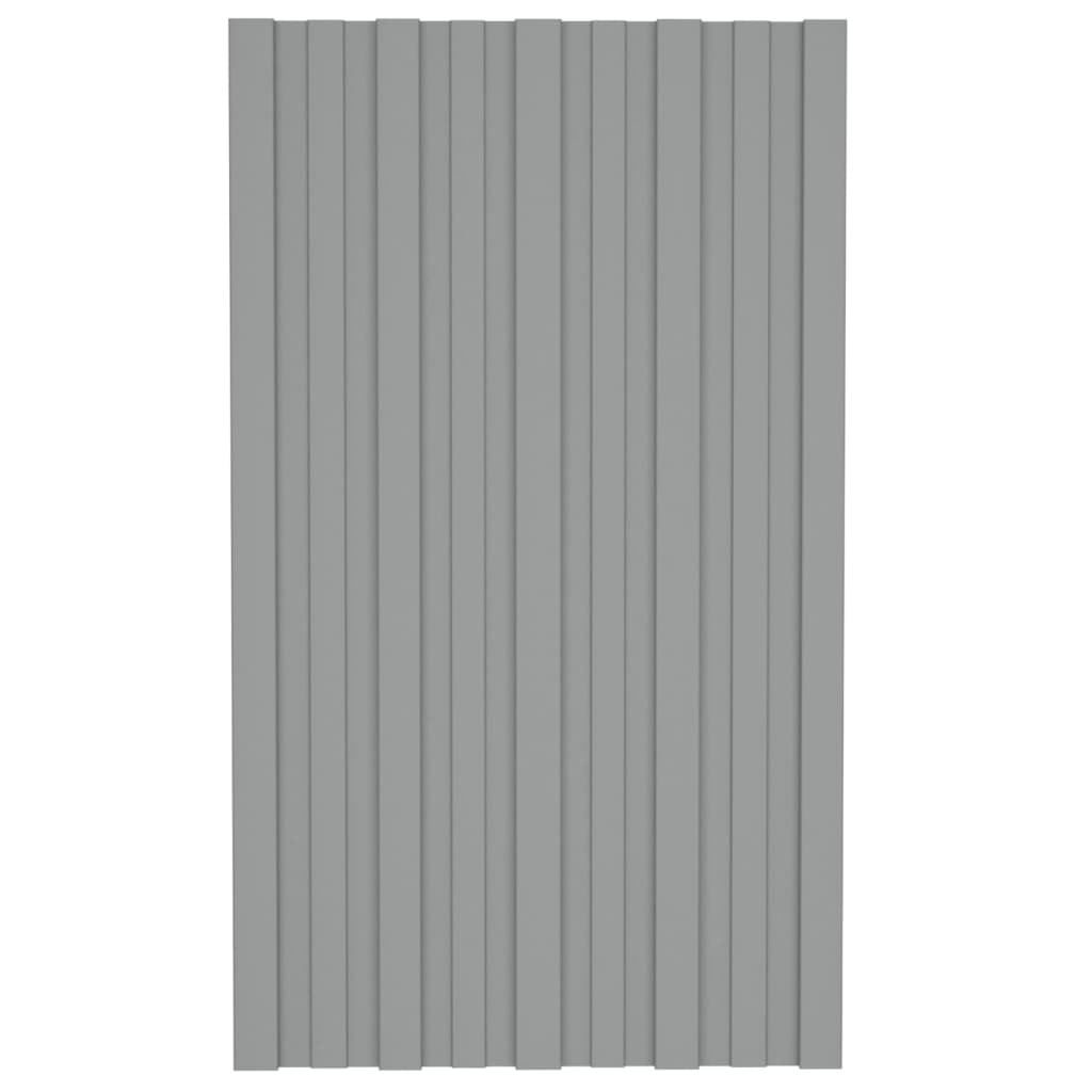 vidaXL Takplater 36 stk grå 80x45 cm galvanisert stål