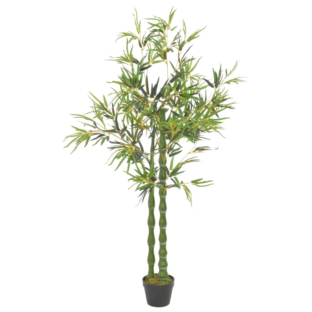 vidaXL Kunstig bambusplante med potte grønn 160 cm