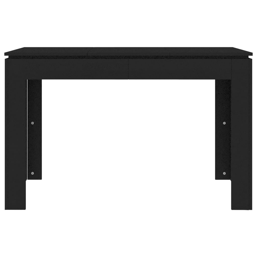 vidaXL Spisebord svart 120x60x76 cm sponplate