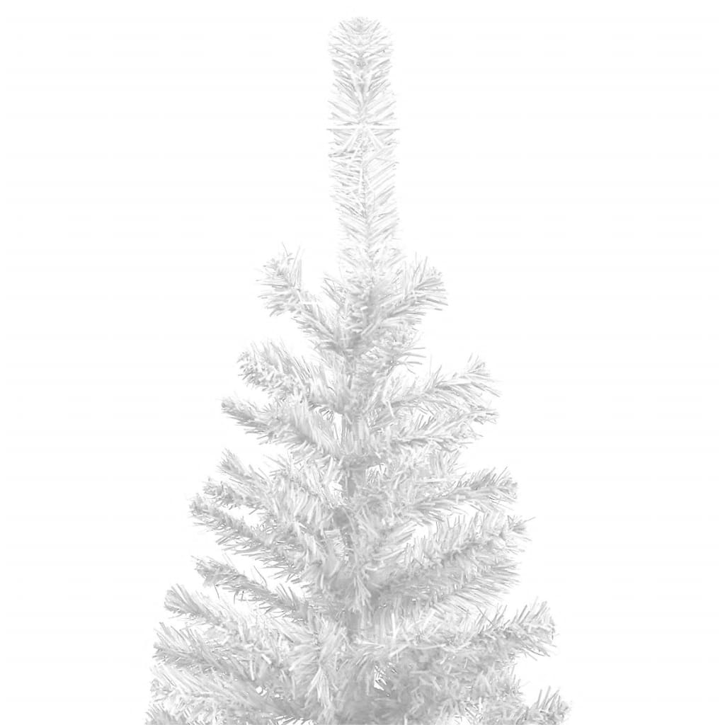 vidaXL Kunstig juletre med LED og kulesett L 240 cm hvit