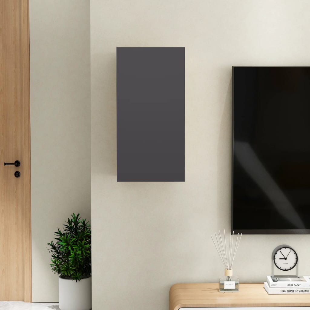 vidaXL TV-benk grå 30,5x30x60 cm sponplate
