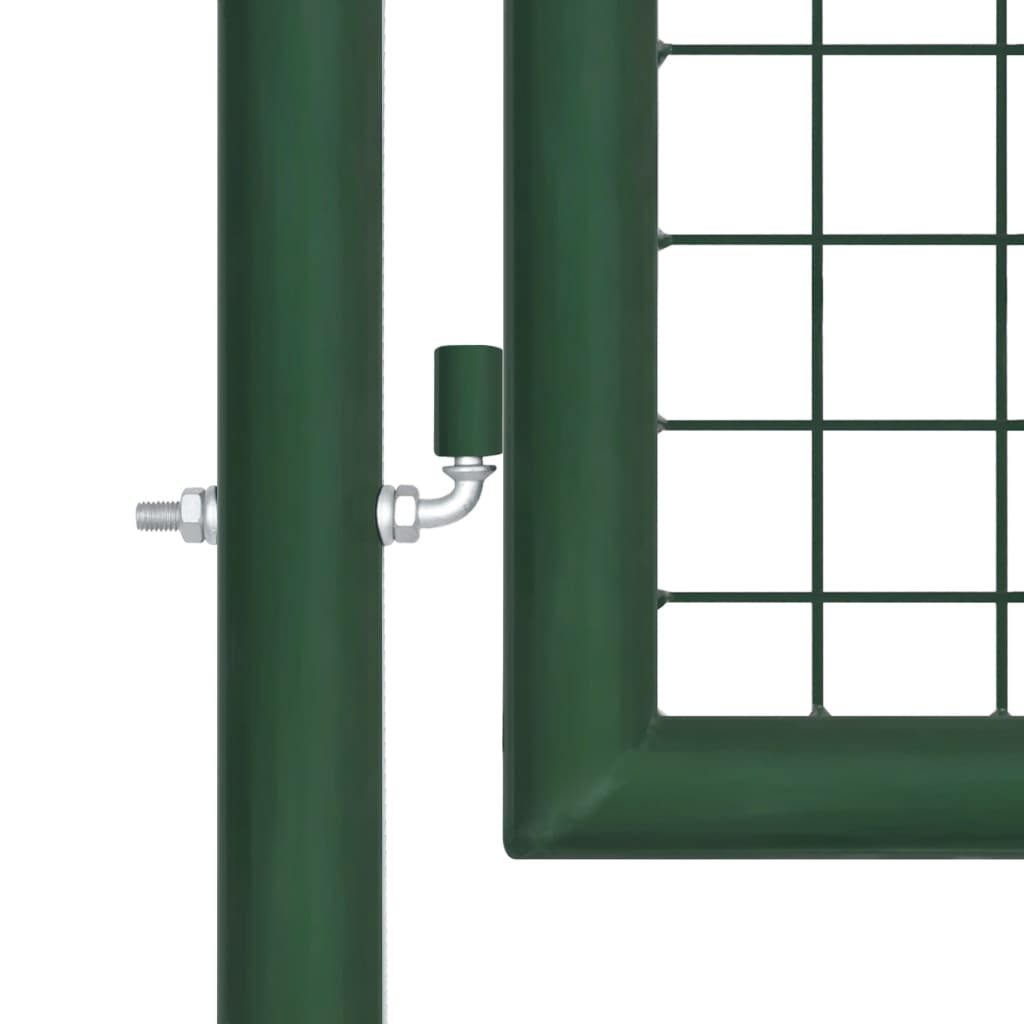 vidaXL Nettinghageport stål 400x75 cm grønn