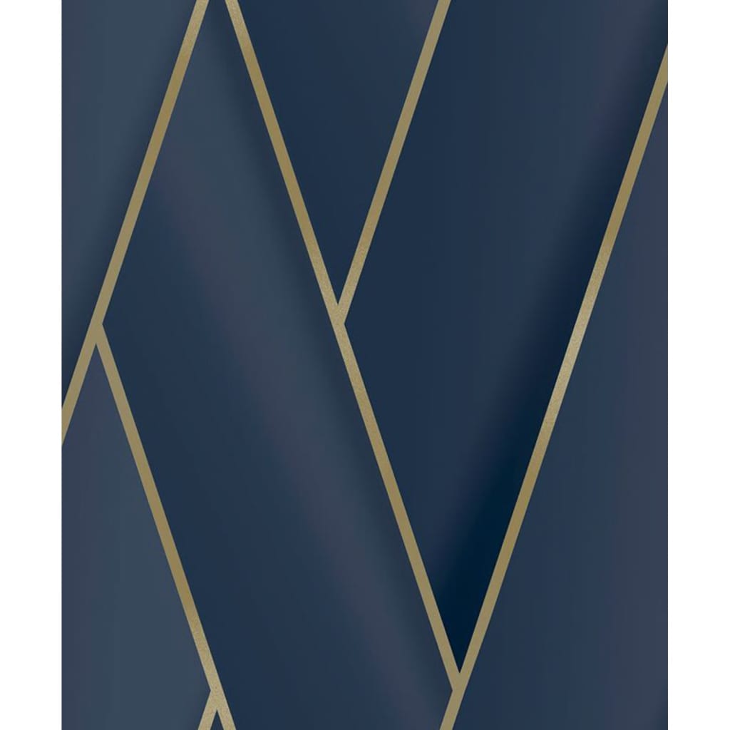 DUTCH WALLCOVERINGS Veggpanel Geometric blå og gull