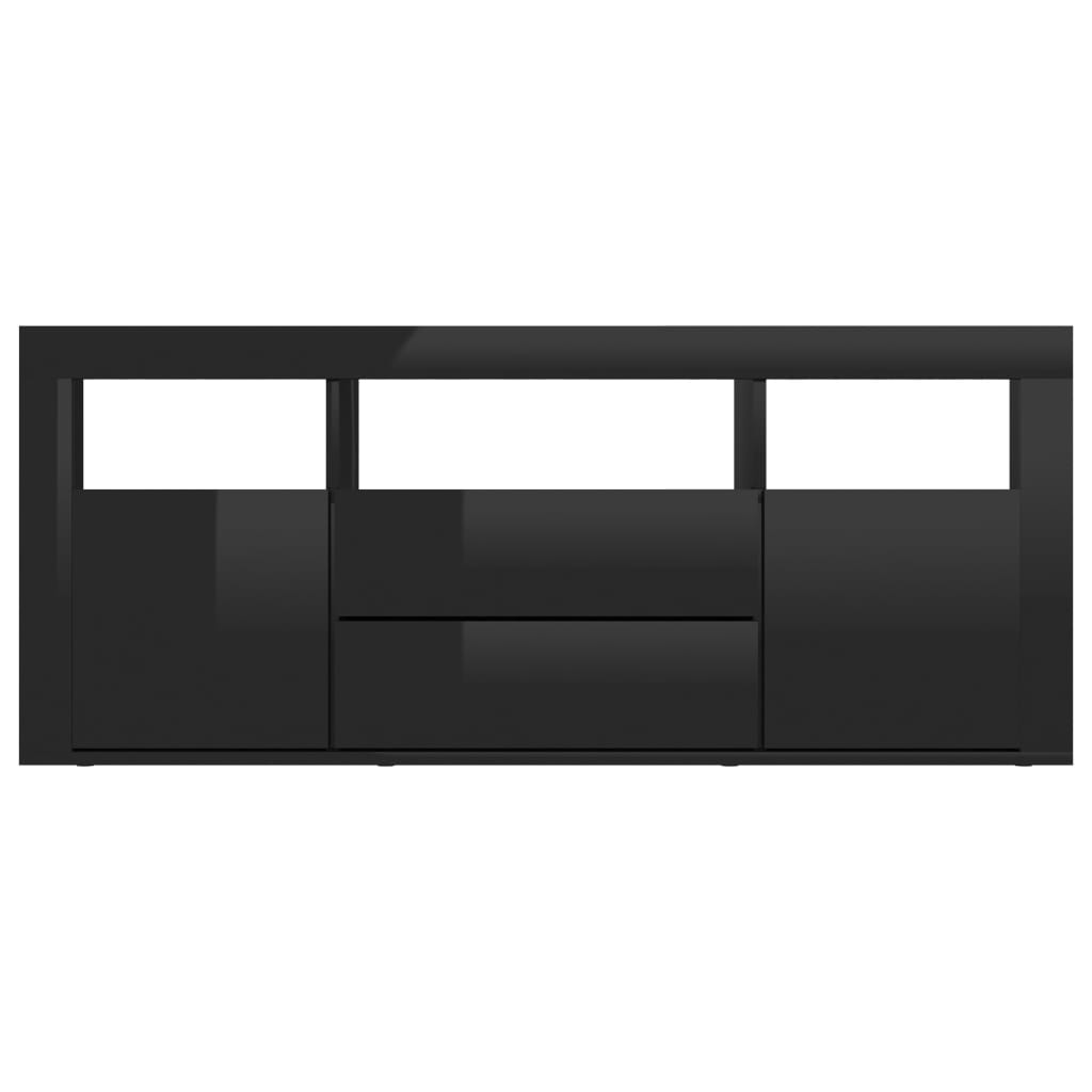 vidaXL TV-benk høyglans svart 120x30x50 cm sponplate