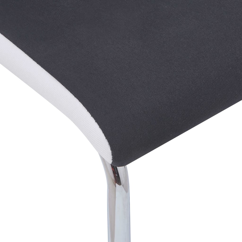 vidaXL Frittbærende spisestoler 2 stk svart stoff