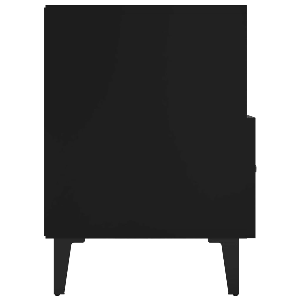 vidaXL TV-benk svart 80x36x50 cm konstruert tre