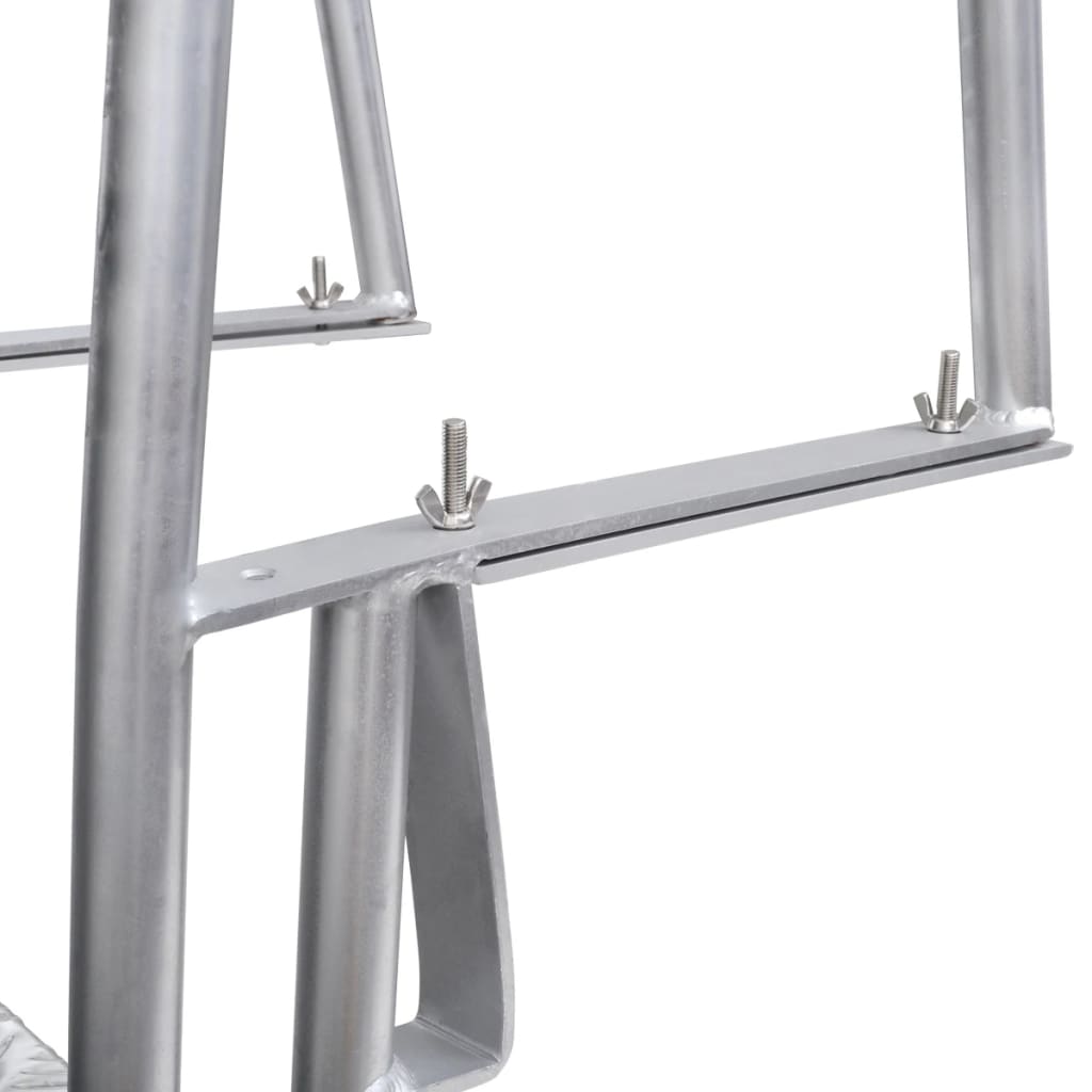 vidaXL 4-stegs brygge-/bassengstige aluminium 167 cm