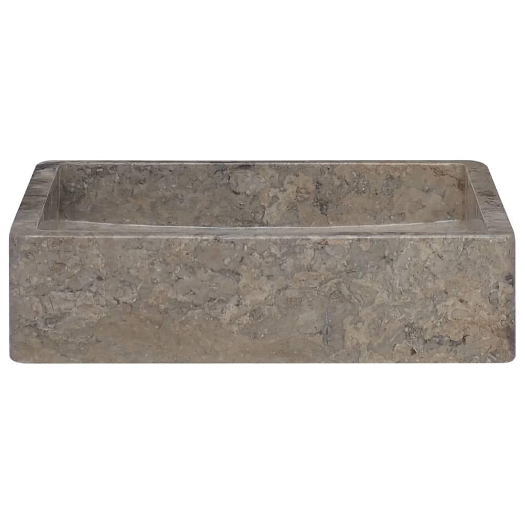 vidaXL Vask 40x40x10 cm marmor grå
