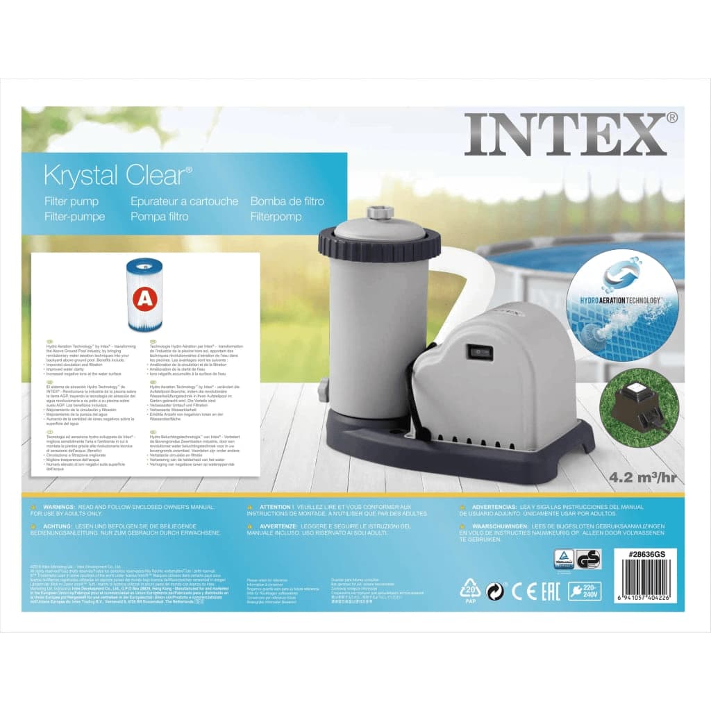Intex Filterpatronpumpe 5678 L/t 28636GS