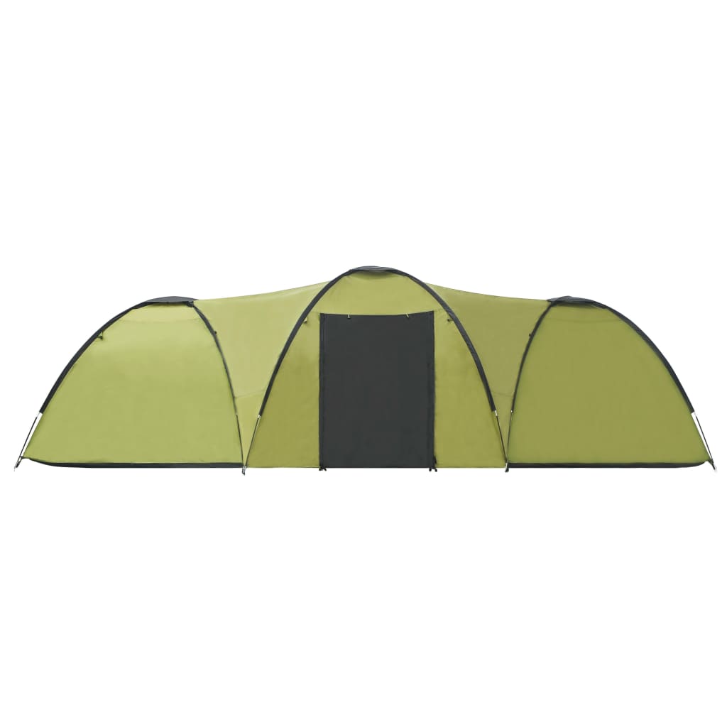 vidaXL Campingtelt igloformet 650x240x190 cm for 8 personer grønn