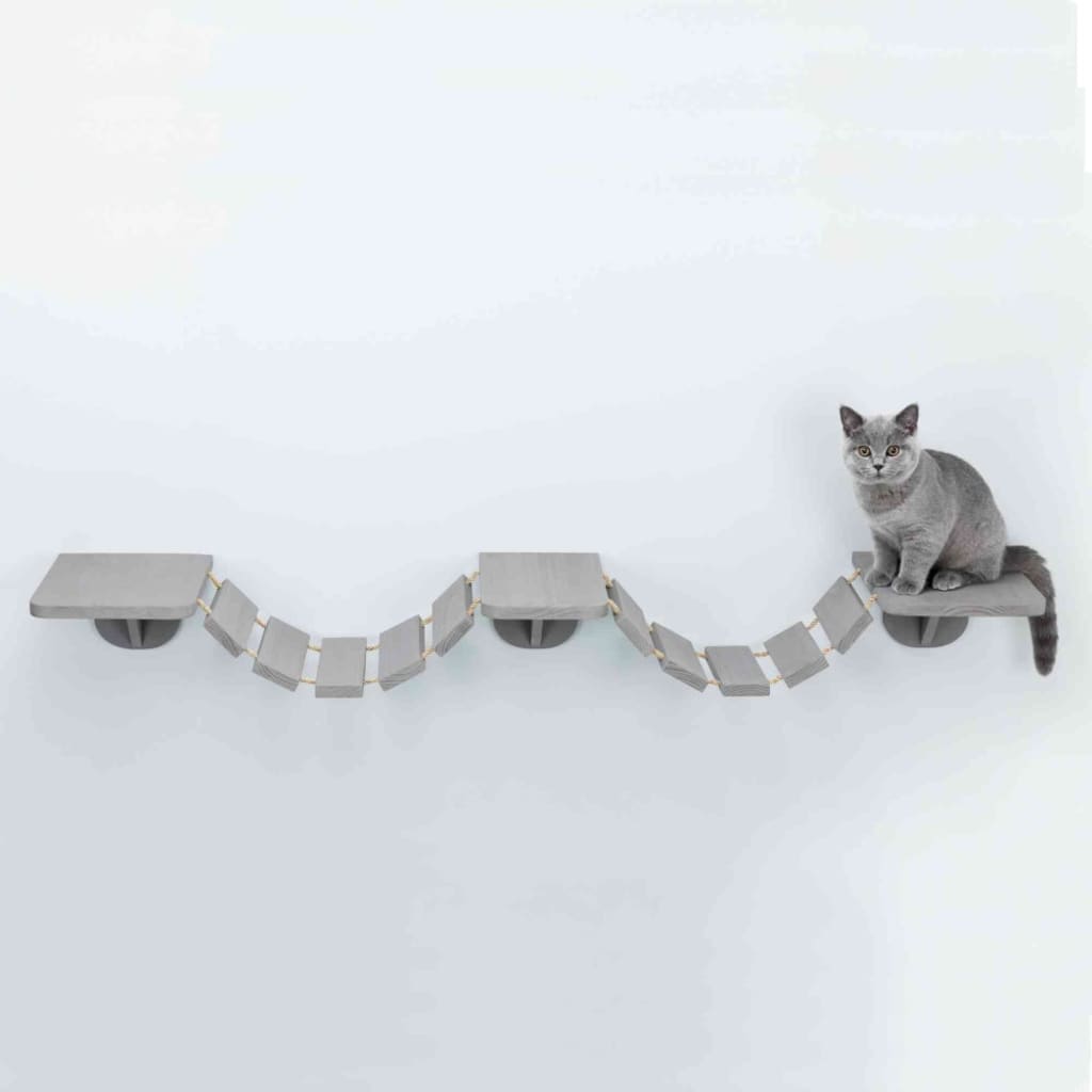 TRIXIE Veggmontert kattestige 150x30 cm gråbrun