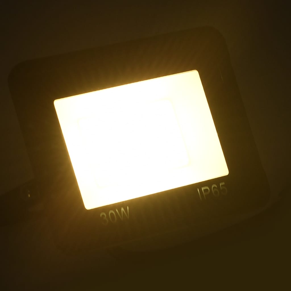vidaXL LED-flomlys 30 W varmhvit