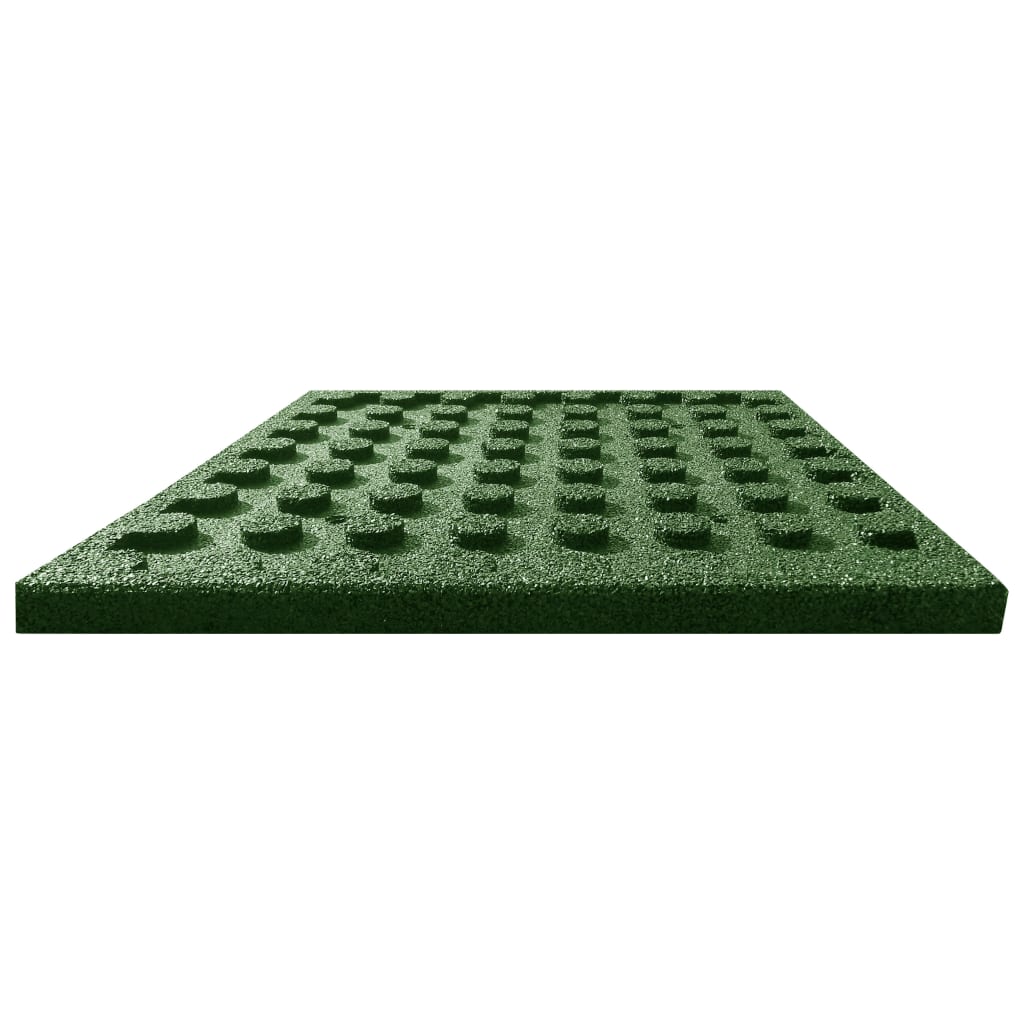 vidaXL Fallunderlag 12 stk gummi 50x50x3 cm grønn