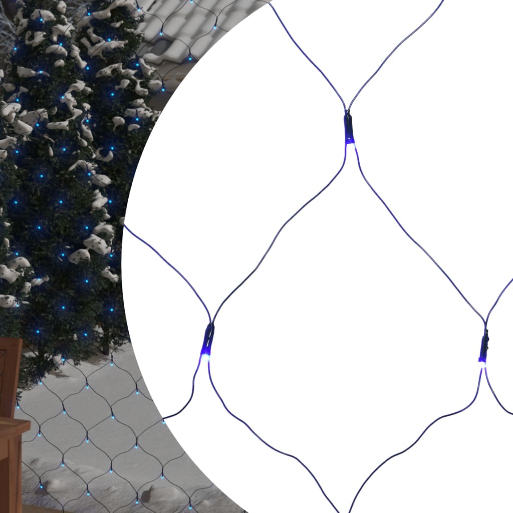 vidaXL Julenettlys blå 4x4 m 544 lysdioder innendørs og utendørs