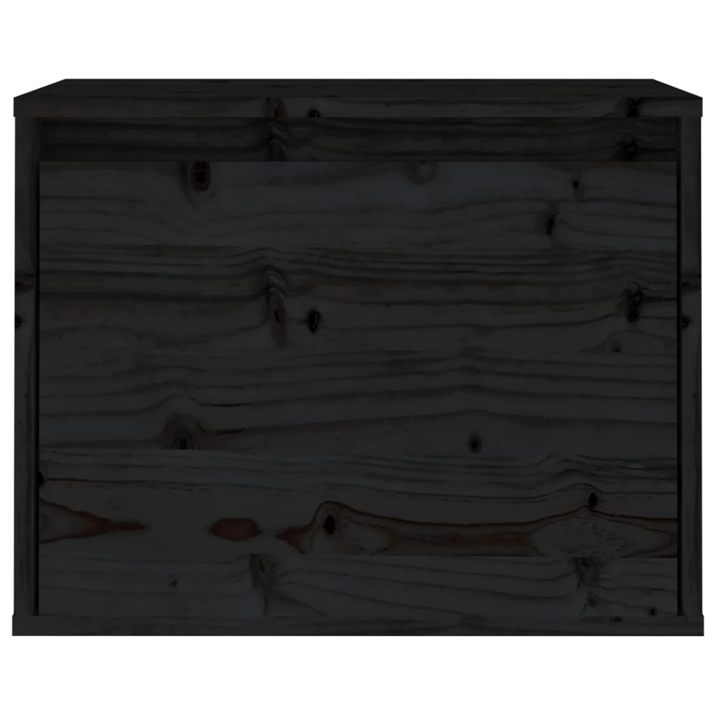 vidaXL Veggskap svart 45x30x35 cm heltre furu