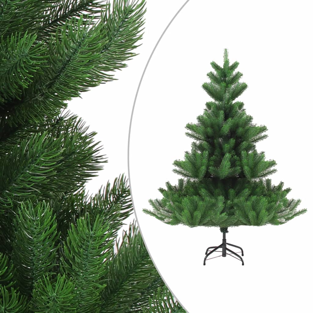 vidaXL Nordmann kunstig juletre med LED og kulesett gran grønn 120 cm