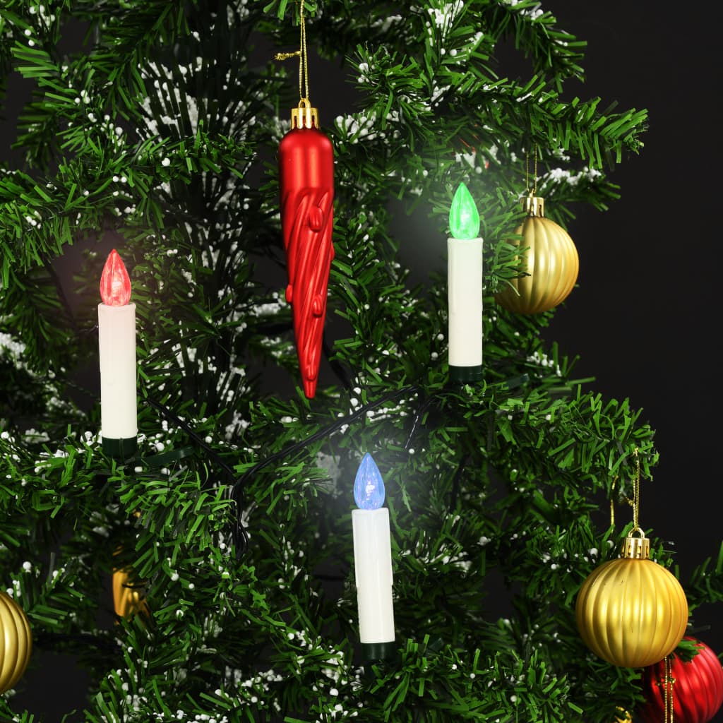 vidaXL Trådløse LED-julestearinlys med fjernkontroll 20 stk RGB