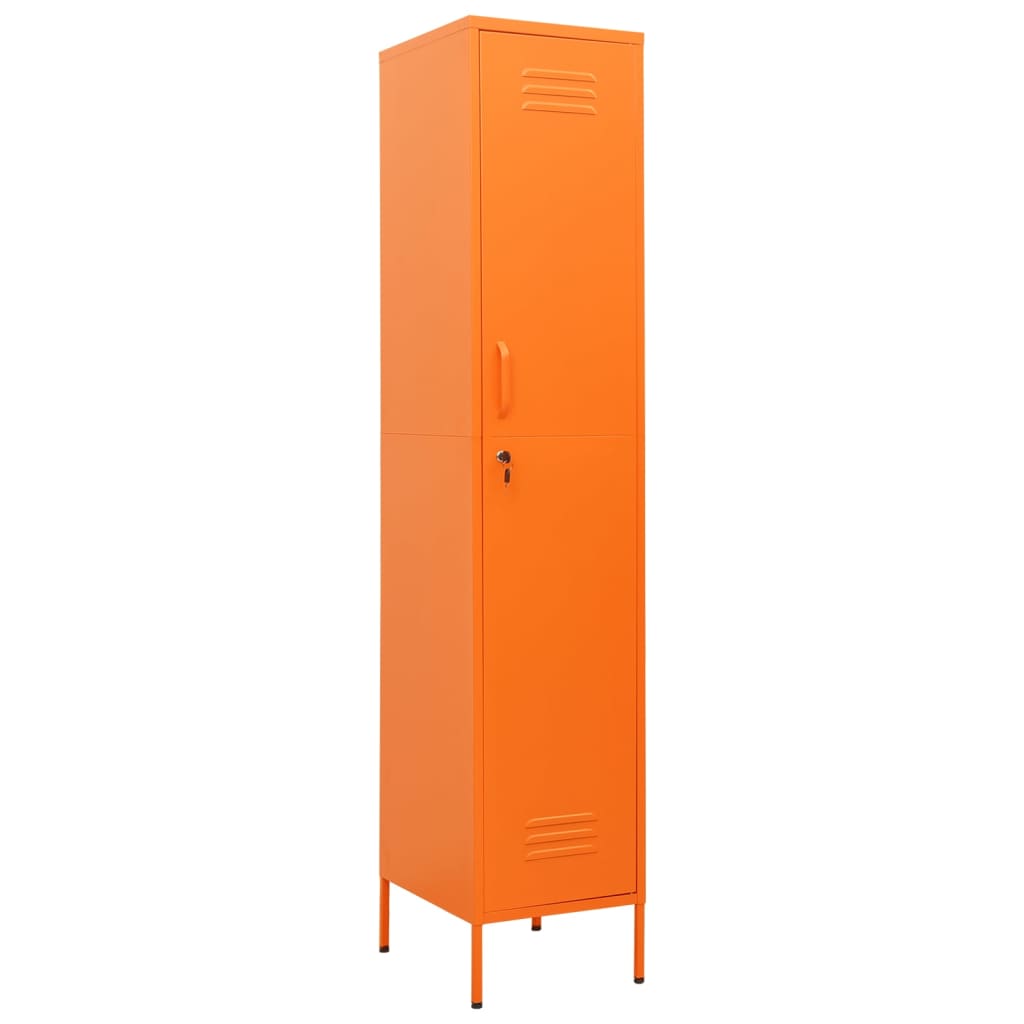 vidaXL Oppbevaringsskap oransje 35x46x180 cm stål