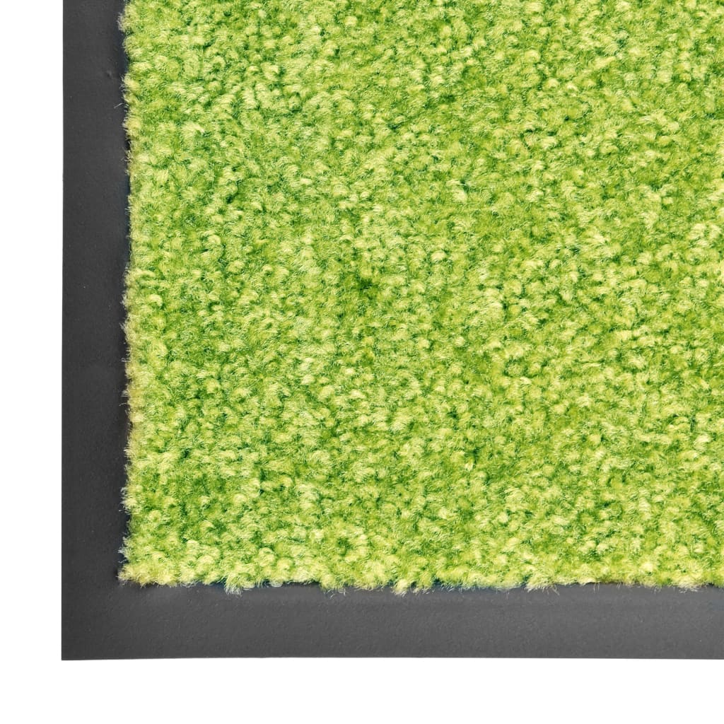 vidaXL Dørmatte vaskbar grønn 60x90 cm