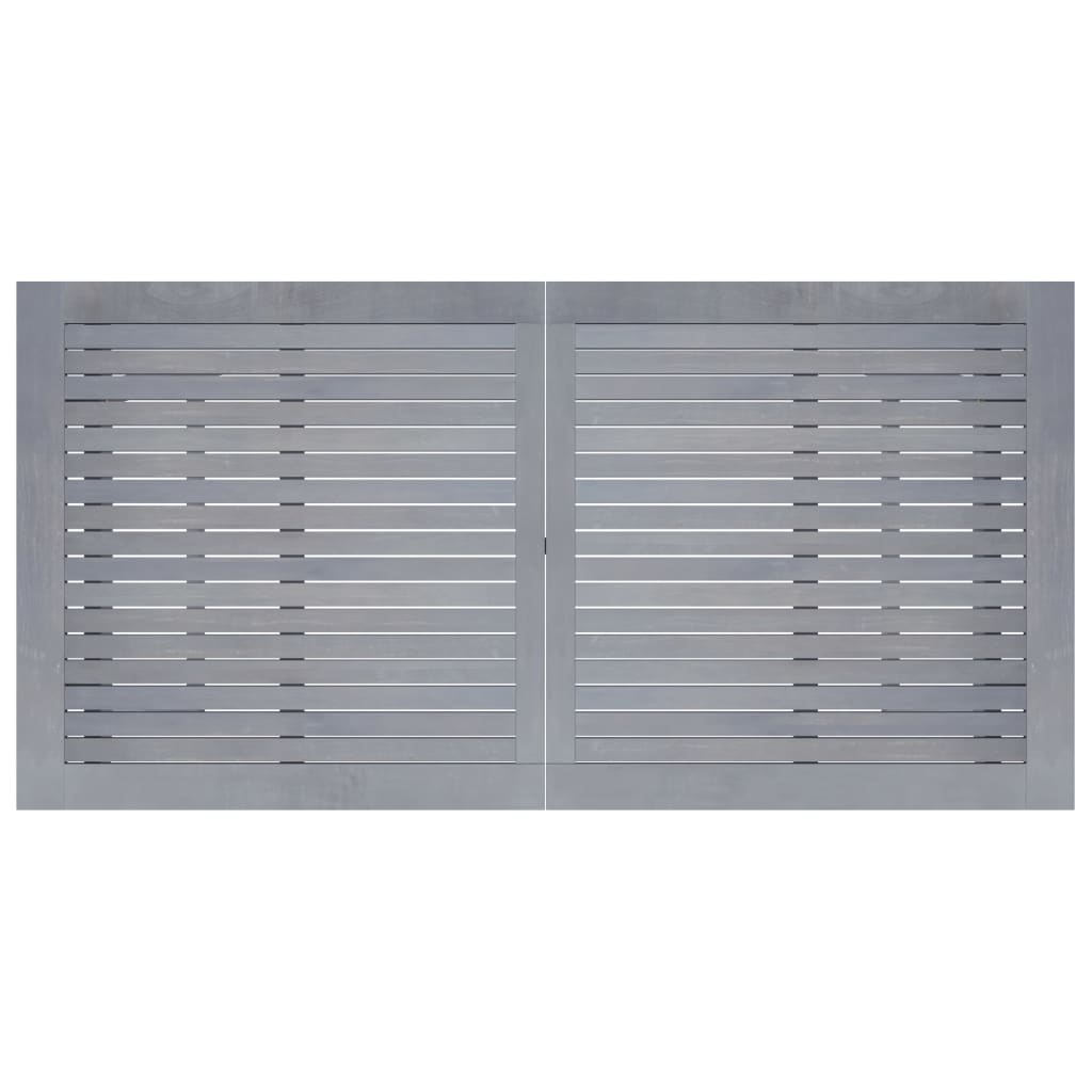 vidaXL Utendørs barbord grå 140x70x104 cm heltre akasie