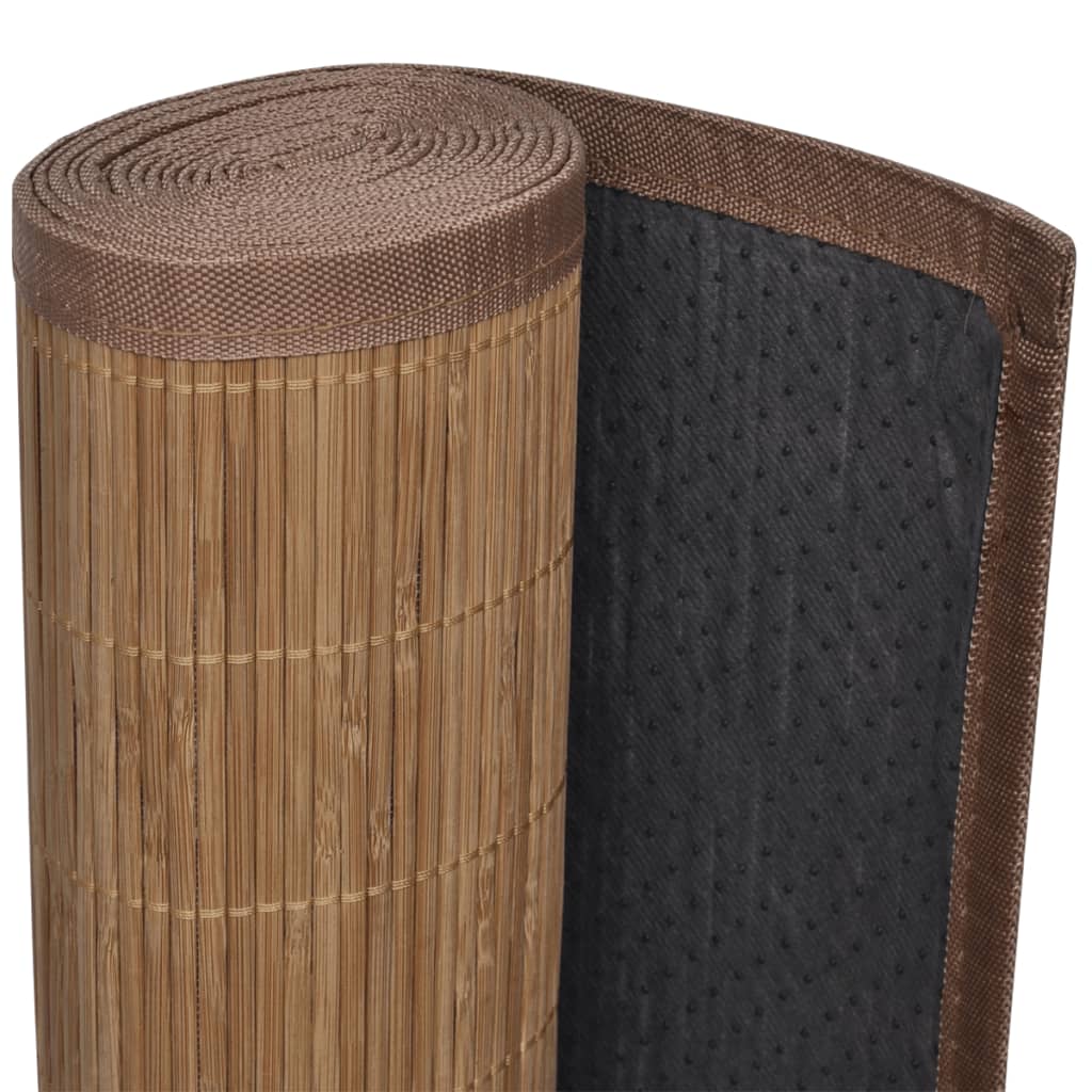 Teppe naturlig bambus rektangulært 80 x 200 cm