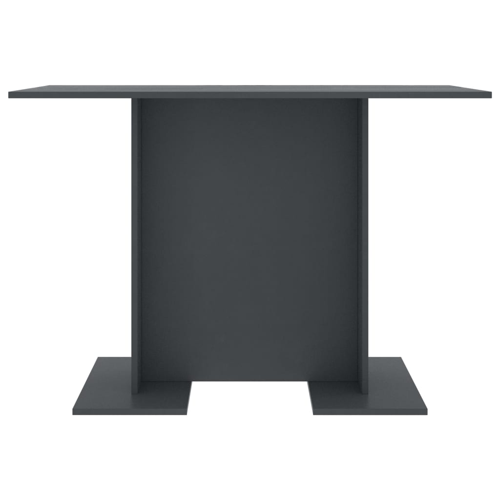vidaXL Spisebord grå 110x60x75 cm sponplate