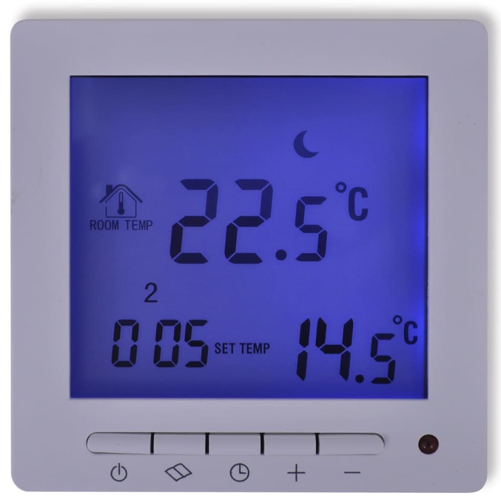 Programmerbar digital gulvvarmer termostat med sensorkabel