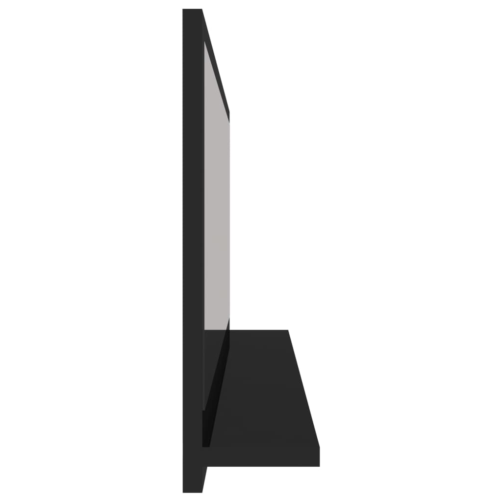 vidaXL Baderomsspeil høyglans svart 90x10,5x37 cm sponplate