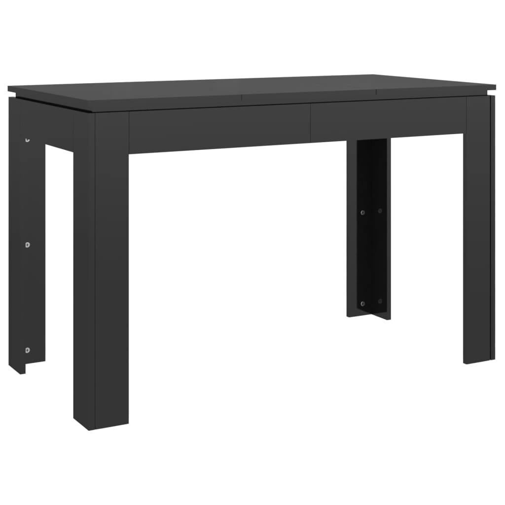 vidaXL Spisebord høyglans svart 120x60x76 cm sponplate