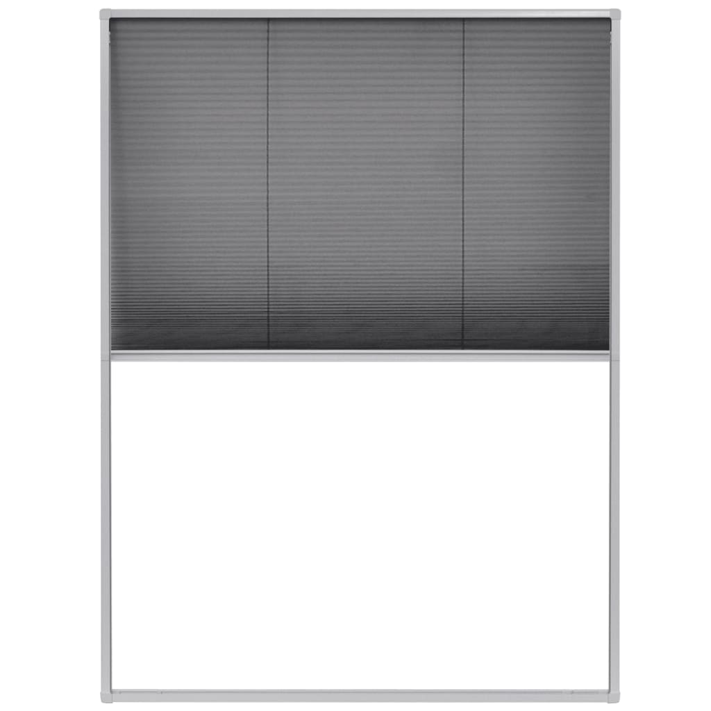 vidaXL Plissert insektskjerm for vindu aluminium 60x80 cm