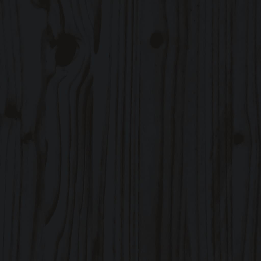 vidaXL Hagebarsett 9 deler svart heltre furu