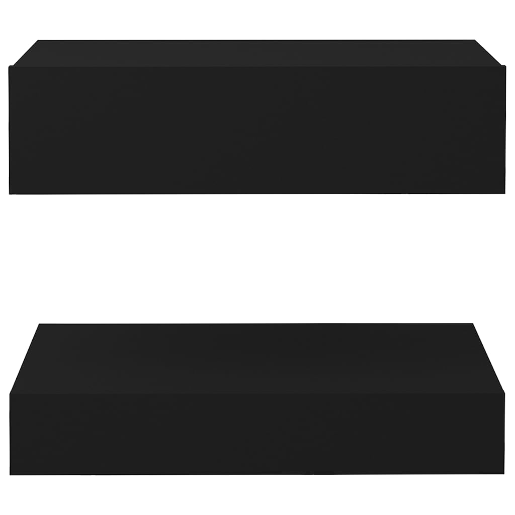 vidaXL Nattbord 2 stk svart 60x35 cm sponplate