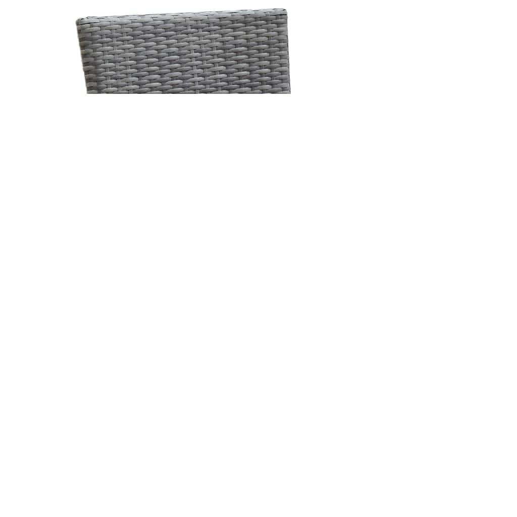 vidaXL Hagespisegruppe med puter 3 deler polyrotting grå