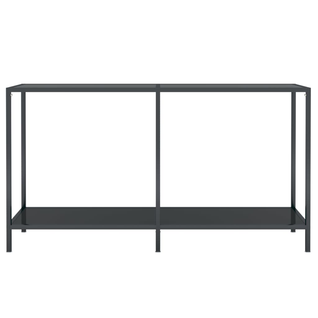 vidaXL Konsollbord svart 140x35x75,5 cm herdet glass