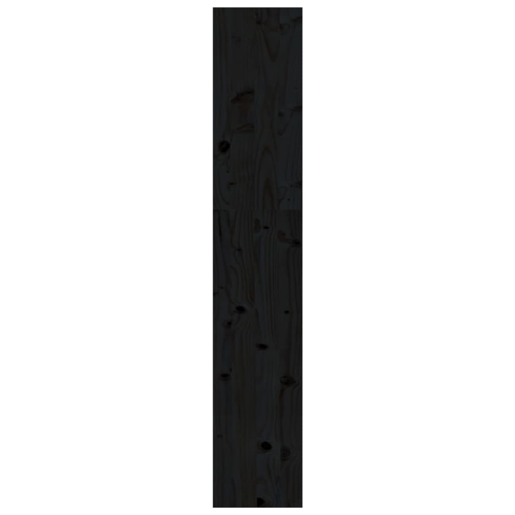 vidaXL Bokhylle/romdeler svart 80x30x167,4 cm heltre furu