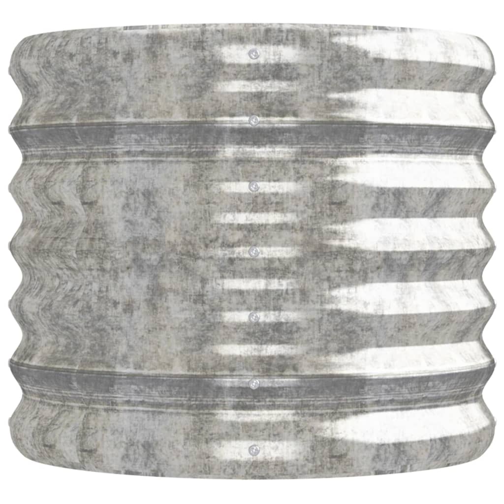 vidaXL Høybed pulverlakkert stål 152x40x36 cm sølv