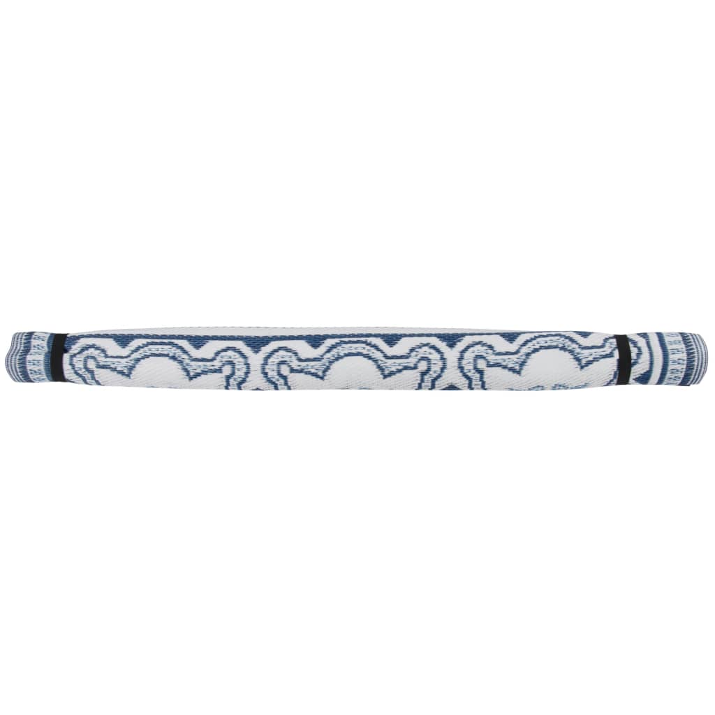 Esschert Design Uteteppe 151,5 cm blå og hvit OC23