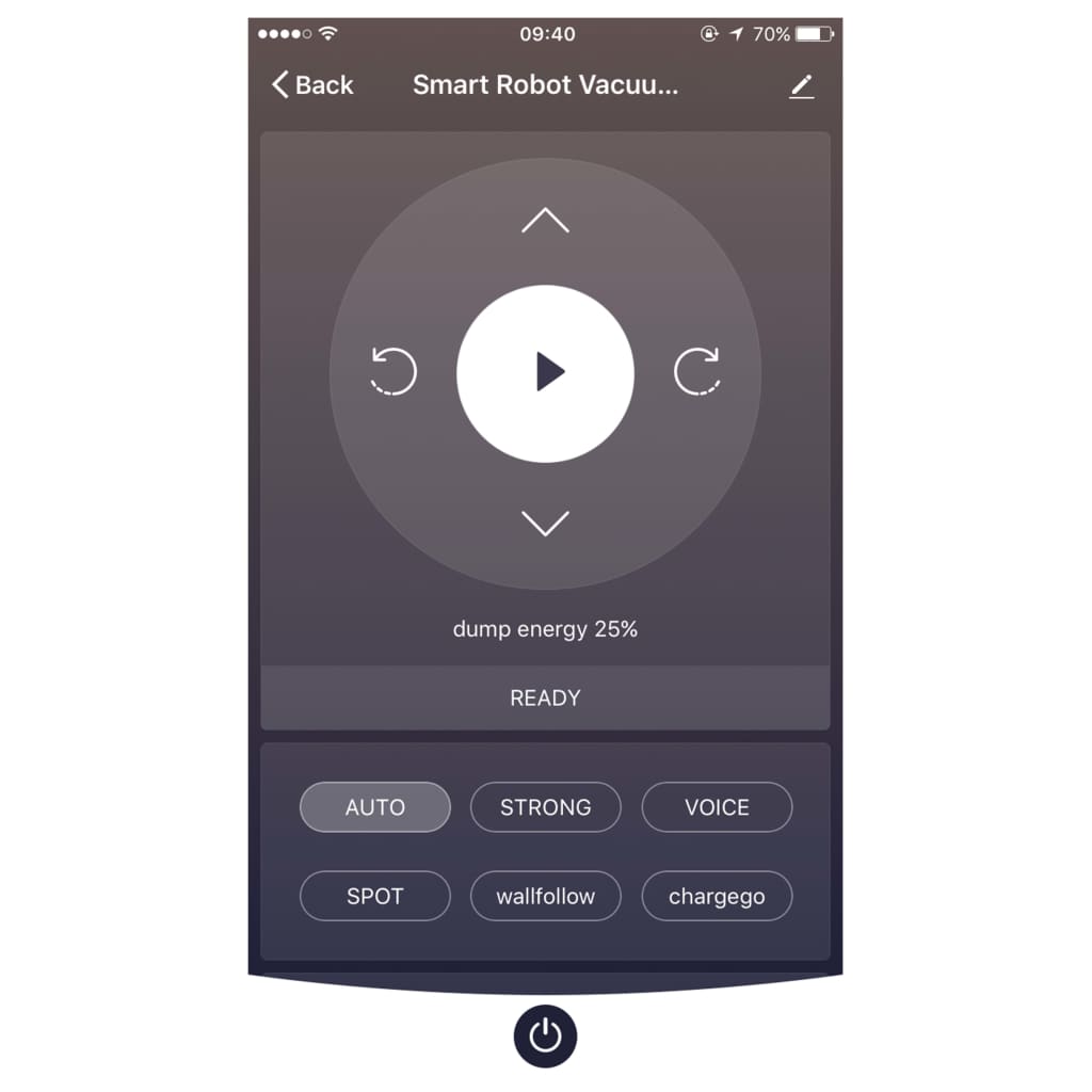 vidaXL Robotstøvsuger automatisk 5 moduser WiFi app-kontroll